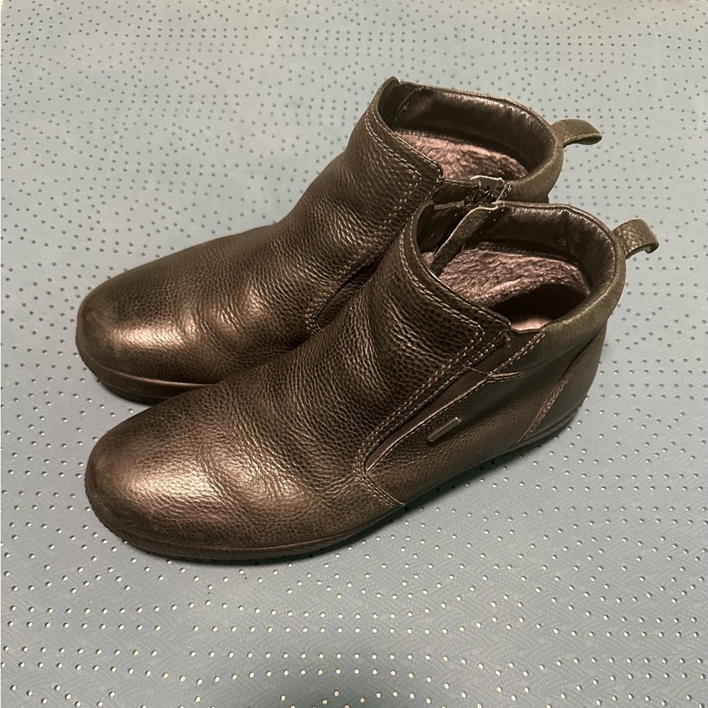 Black Leather Ankle Boots